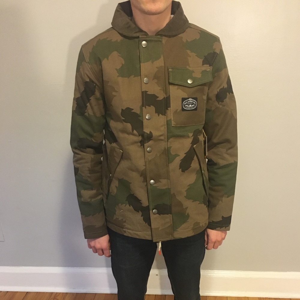 Poler Juniper Duck Sherpa-lined jacket, Camo, size: XS, NWT